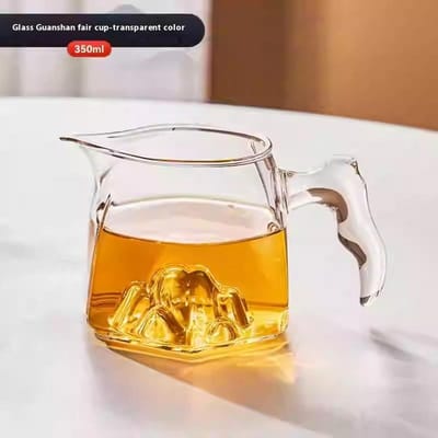 Fair Cup Nieuwe Luxe high-end Theekop Hoog Borosilicaatglas Verdikt Materiaal Hoge Temperatuurbestendigheid orange