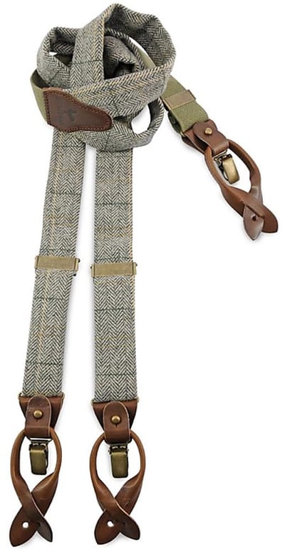Sir Redman - Bretels - bretels Christian Tweed - beige / donkergrijs / groen / oker