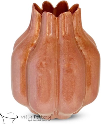 Vaas - Villa Pottery - Decoratie - Woondecoratie - Keramiek - Flowerpower 1 Pink Reactive