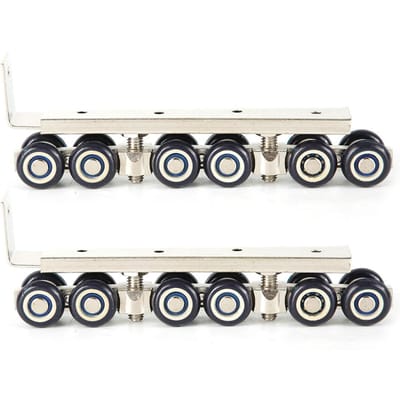 2 stuks Huishoudelijk 12 Wielen Hangers Roller Geluidsarm Schuifdeur Poort Roller Katrol Deur Kast Beslag