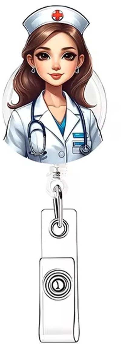 Leuke Verpleegkundige Badgehouder – Uitschuifbare ID Kaart Clip – Acrylaat