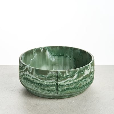 PINO Sandstone Hondenvoerbak Classic Feeder (hondenkom) - Groen (Crocodile Green) Marmer - Large ⌀21cm - 2000ml