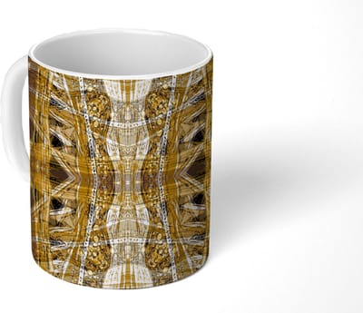 Mok - Koffiemok - Goud - Afrika - Patronen - Dieren - Mokken - 350 ML - Beker - Koffiemokken - Theemok
