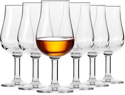KROSNO | Whisky Proefglazen | Set van 6 - 100ml | Epicure Collectie |Loodvrij Kristalglas | Perfect voor thuis, restaurants en feesten | Vaatwasserbestendig