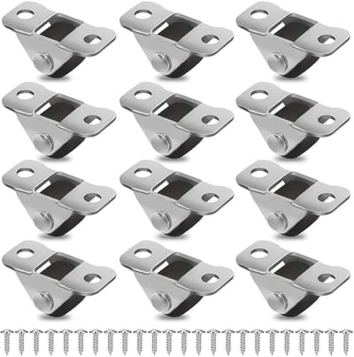 Kleine Rubber Wielen voor Meubels - 12 Stuks 1,2 cm - Stalen Topplaat - Ideaal voor Meubels, Kleine Apparaten en Doe-Het-Zelf Projecten