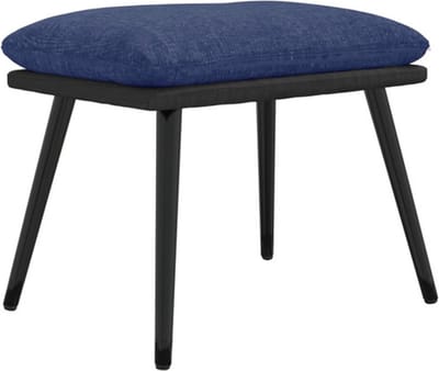 vidaXL - Voetenbank - 45x29,5x35 - cm - stof - en - kunstleer - blauw