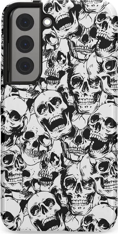 Casetastic Hoesje Geschikt voor Samsung S22 - Stijlvolle Beschermende Duo-layer Case - Lachende dood
