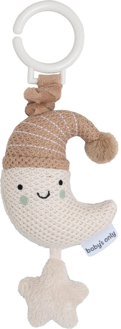 Baby's Only Trilmaantje Heaven - Reisspeelgoed - Speelgoed voor onderweg - Trilfiguur - Maxi-cosi speelgoed - Buggy speelgoed - Clay/Warm Linen
