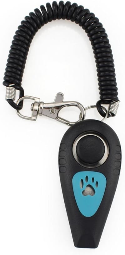 Hondentrainingsclicker - Gedragshulp Huisdier - Huisdieren Trainen - 2-in-1 Clicker Fluitje - 65 cm - Zwart