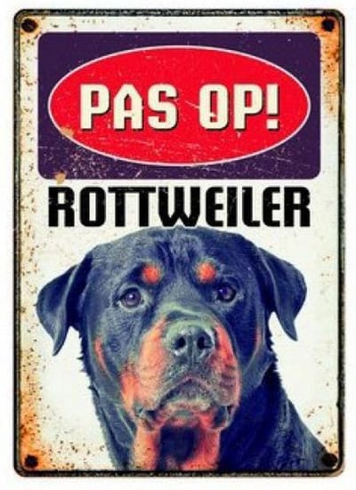 Plenty gifts waakbord blik rottweiler - Default Title