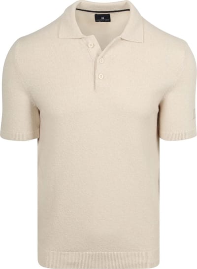 State of Art Polo Knitted Bouclé Ecru - Maat S - Heren