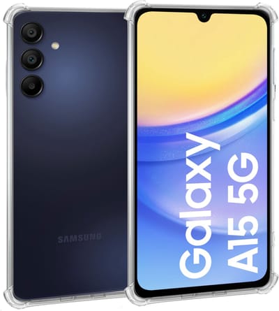 Geschikt voor Samsung Galaxy A15 - Hoesje - Shock Proof Case – Cover Transparant