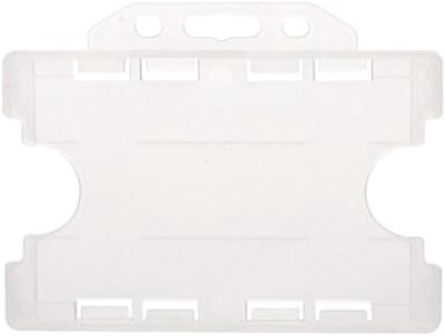 Dubbele Kaarthouder - Transparante Passen - Veilige Identificatie - Dubbelzijdig Open - 86x54mm Kaarten - Helder Mat