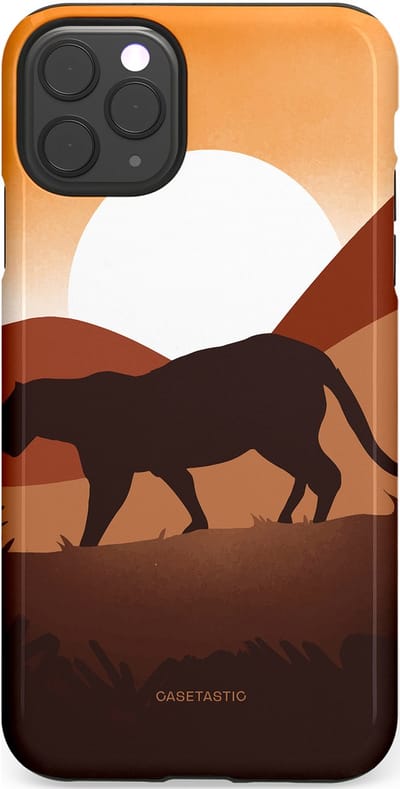 Casetastic Hoesje Geschikt voor Apple iPhone 11 Pro Max - Stijlvolle Beschermende Duo-layer Case - Zonsondergang Safari