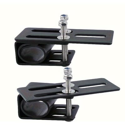 2 stuks Auto LED Strip Licht Montagebeugels Off-Road Dakdrager Klemmen met Verstelbare Schroeven & Kussenpads voor Veilige Installatie 2pcs black