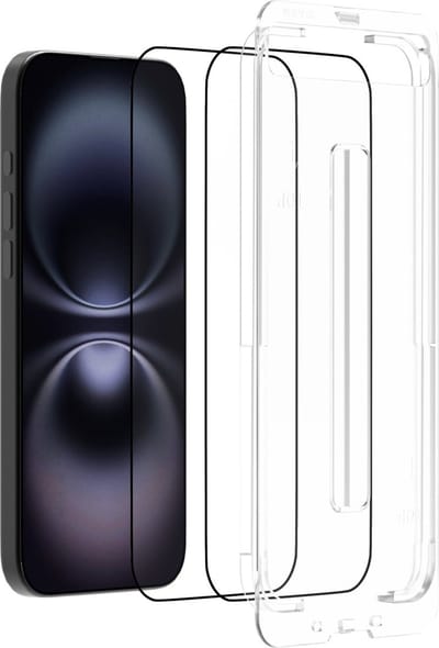 Just in Case screenprotector geschikt voor iPhone 16 - Screenprotector met Applicator - 2 Stuks