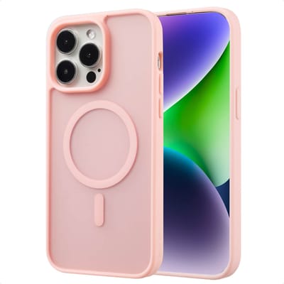 imoshion Hoesje - Geschikt voor iPhone 14 Pro Max - Color Guard Backcover geschikt voor MagSafe - Lichtroze