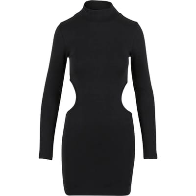 Urban Classics - Cut Out Mini jurk - L - Zwart