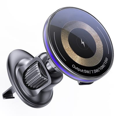 Telefoonhouders Auto met Draadloze Oplader - Autohouder Magnetisch - Geschikt voor MagSafe Telefoonhouder Auto Ventilatie - GSM Houder - 15W Oplader