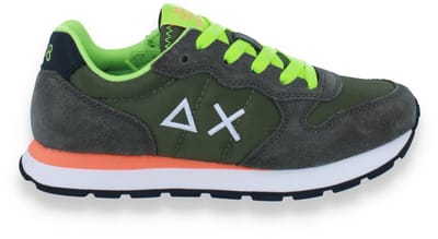 Sun 68 Jongens Sneaker Boy's Tom Fluo Teen Militare | Kaki | Maat: 38