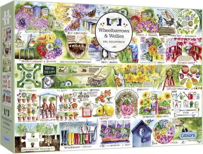 Prachtige 1000 Stukken Legpuzzel: Tuinieren, Kruiwagens & Laarzen