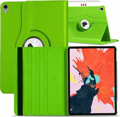 iPad Air 2022 Hoes 360 Graden Draaibare Groen - iPad Air 5 hoes bookcase met standaard - iPad air 5 case 5e generatie hoes - iPad Air 2022 / Air 2020 hoes 10.9 - hoes iPad Air 5 2022 - hoesje iPad Air 4 / 5