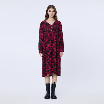 Retro-stijl losse shirt-jurk