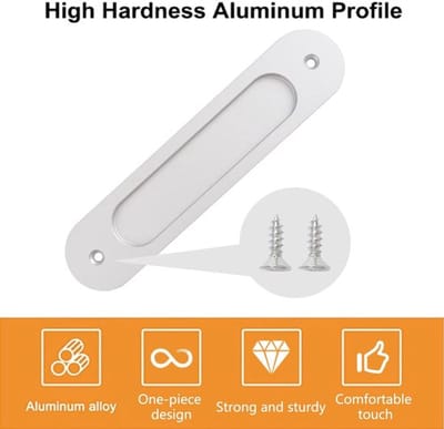 Allecto - Ovale Inbouw Schuifdeur Trekken - Aluminium Kastdeur