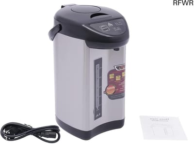 RFWR® Elektrische thermoskan met 4 liter capaciteit - Roestvrijstalen waterkoker en warmwaterdispenser - Ideaal voor thuis, school en kantoor