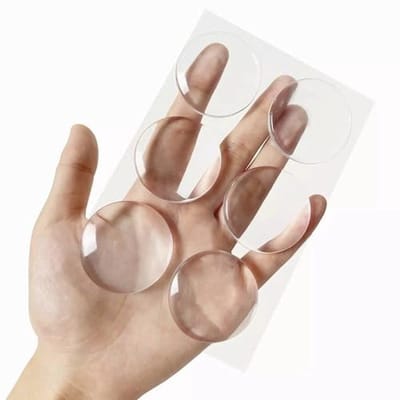Deurbuffers Zelfklevend - Muurstickers Deur - Bescherming Muren - Schokabsorberend Rubber - 40 mm x 8 mm - Transparant