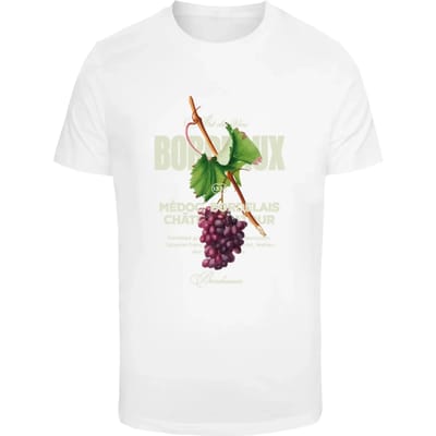 Mister Tee - Bordeaux Heren T-shirt - S - Wit
