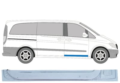Reparatiepaneel voor deur binnen voor Mercedes Vito W639 2003-2014 / Rechts