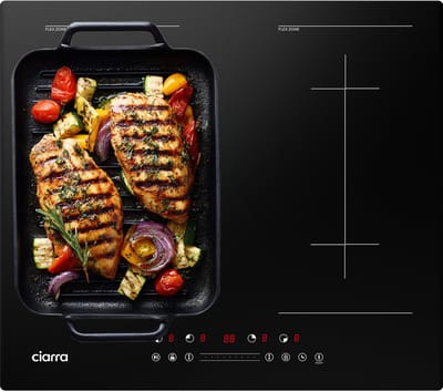 CIARRA VM4BFFBIH - Inbouw inductiekookplaat 60 cm Inductie Kookplaat 4 zones Boost 2-FlexZones 7200 W