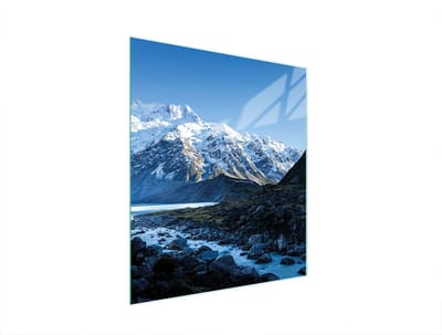 TMK ArtDeko - Snijplank van glas - 45x52 cm - Gemaakt van gehard glas - Motief van bergen