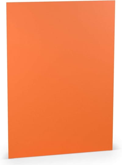 PAPERADO, 100 vellen MANDARIN, A4 gekleurd geribbeld papier 160gr, 210 x 297mm, knutselpapier, om te beschilderen, te printen PAK VAN 100 VELLEN