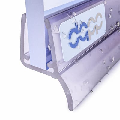 DQ-PP Douchestrip 50cm - Afdichting voor 6mm - 8mm Glasdikte - UK26 - Transparante Waterkeringsprofiel voor Douchedeur en Douchecabine