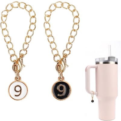 Store_9 - Charm Accessoires - Stanley Tumbler Decoraties - 11 cm - Zwart & Wit - Bedels voor Kettingen - Handvat Charme
