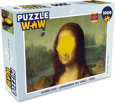 Puzzel Mona Lisa - Leonardo da Vinci - Geel - Legpuzzel - Puzzel 1000 stukjes volwassenen
