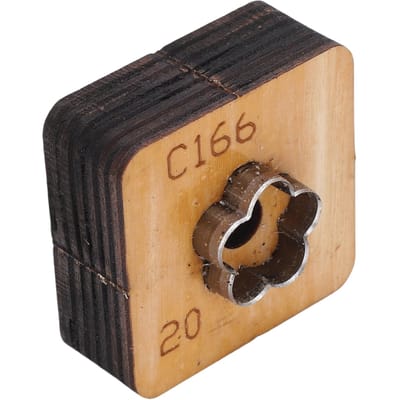 Leren Snijmal met Houten Basis Bloemvorm Stansmal voor Sleutelhanger Maken Knutselprojecten beige