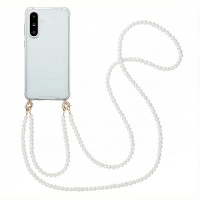 imoshion Hoesje - Geschikt voor Samsung Galaxy A56 (5G) - Backcover met koord + armband - Parels 2.0 - Parels