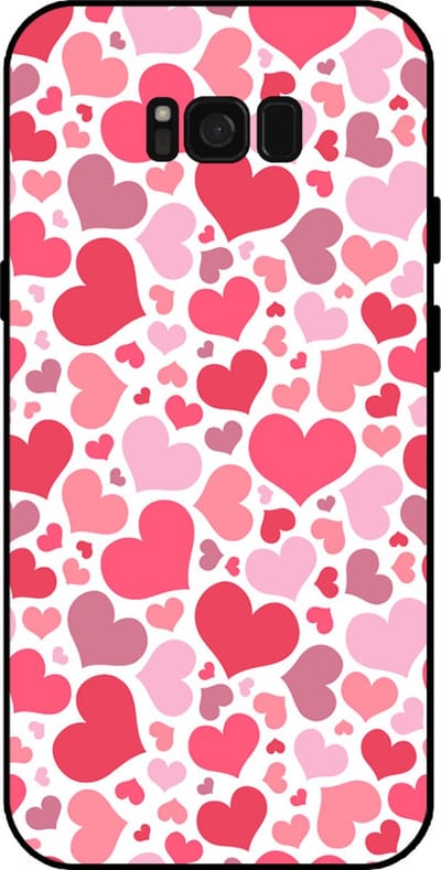 Smartphonica Telefoonhoesje Geschikt voor Samsung Galaxy S8 Plus met Hartjes Print - Hearts Design TPU Backcover Case - Kinder Hoesje met Hartjes Design geschikt voor Samsung Galaxy S8 Plus