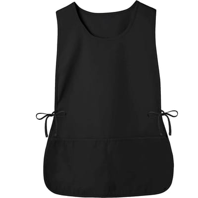 Werkschort - Overalls - Schort - 2 Voorzakken Stofbescherming Mouwloos Schoonmaak Chef - Zwart