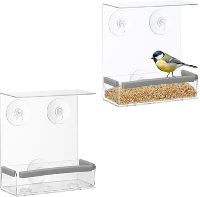 2 x vogelvoederhuisje raam - raamvoederhuis - vogelhuisje – voederhuis - vogel
