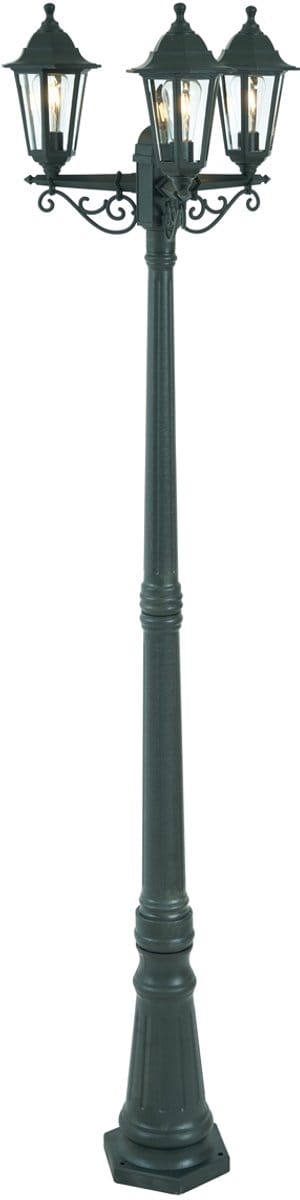 QAZQA new haven - Klassieke Lantaarn - 3 lichts - H 218.5 cm - Groen - Buitenverlichting