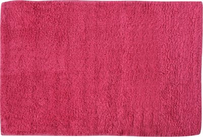 MSV Badkamerkleedje/badmat - voor op de vloer - fuchsia roze - 45 x 70 cm - polyester/katoen