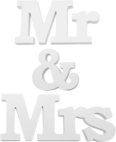 & Mrs Letters voor Bruiloft Tafel Decoratie, Mr & Mrs Teken Stand Houten Brief Bruiloft Top Receptie Zoet Home Decor Verjaardag Party Decor Mr en Mrs Present
