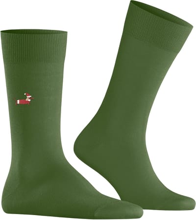 Burlington Brit Style gedessineerd katoen sokken heren groen - maat 40-46