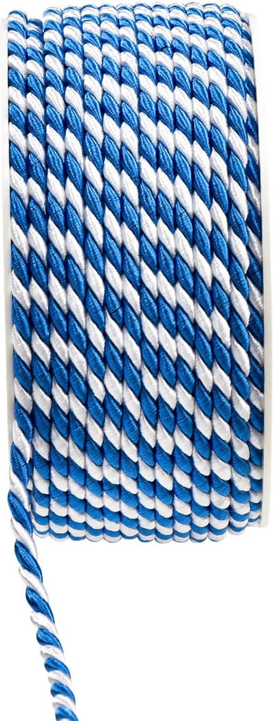 Koord blauw wit cadeaulint sierkoord sierlint 25m