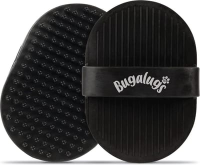 Bugalugs - Bath Brush - Kattenborstel - Hondenborstel - Voor nat en droog gebruik - Rubber - Zwart