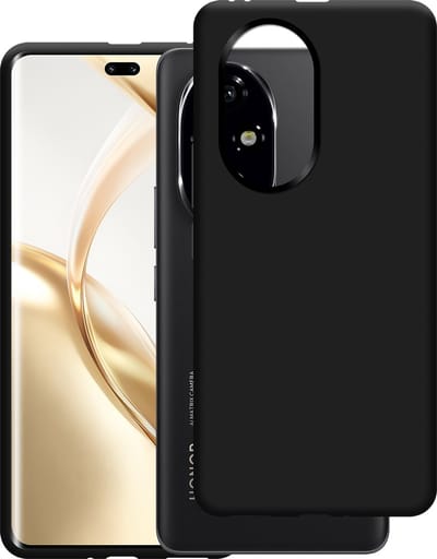 Cazy hoesje geschikt voor Honor 200 Pro Hoesje Siliconen - Flexibele Case - Zwart